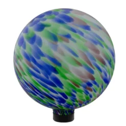 Northlight 10” Blue And Green Brush Strokes Outdoor Glass Garden Gazing Ball