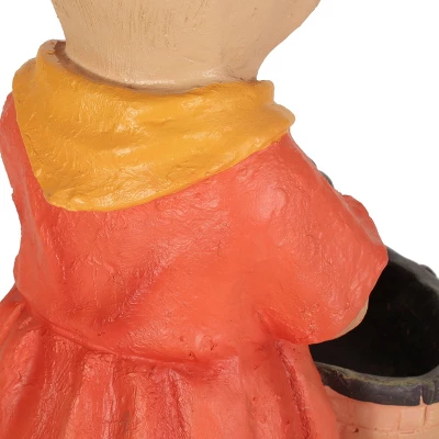 Christopher Knight Home 14" Wide Rafter Concrete Outdoor Novelty Rabbit Planter Brown/Orange - Image 10