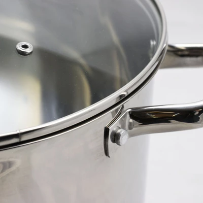 Oster® Oster Adenmore 16 Quart Stainless Steel Stock Pot With Tempered Glass Lid - Image 2