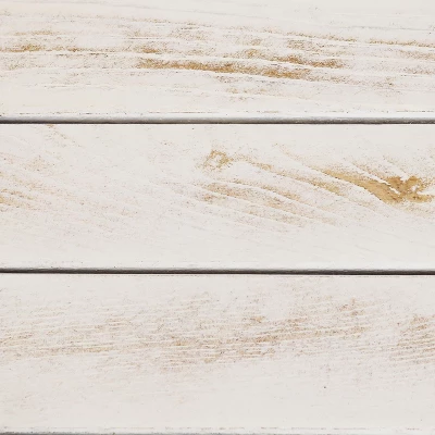 Sunnydaze Decor Sunnydaze Indoor/Outdoor French Country Chestnut Wood Folding Round Bistro Table - 28"- White - Image 3