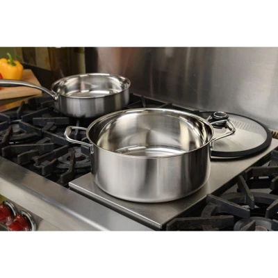 Black Cube Stainless, Stockpot W/ Lid, 11" Dia., 7.5 Qt., Stainless Steel - Image 2