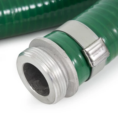 Apache 98128010 1.5-inch Diameter 20-Foot Long PVC Flexible Style G Pool Sump-Pump Garden Suction/Discharge Hose With Aluminum Pin Lug Fittings, Green - Image 2