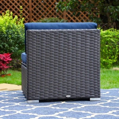 Outdoor Sectional Chairs With Cushions & Armrests - Captiva Designs - Image 2