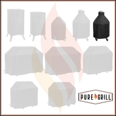 Pure Grill 22-Inch Ceramic Grill Cover For All Large Kamado Charcoal BBQ Grill Brands, Universal Fit Cover - 31" Dia X 40" H - Image 6