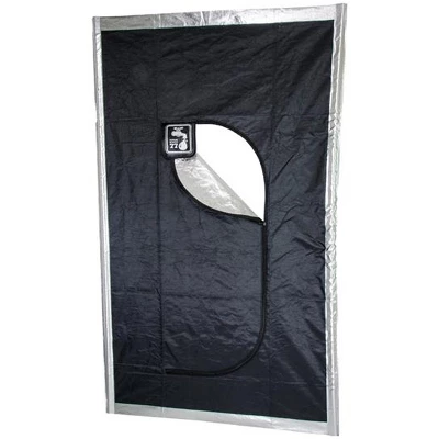 Hydrofarm BHZD Insulated Reflective Indoor Outdoor Garden Greenhouse Grow Room Black Hatch Zipper Door - Image 2