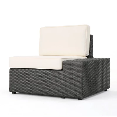 Santa Cruz 8pc Wicker Sectional Gray - Christopher Knight Home - Image 4