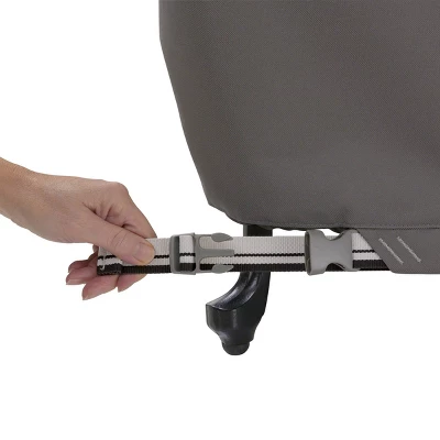 Classic Accessories Ravenna Water-Resistant BBQ Grill Cover For Island With Left And Right Grill Head, Dark Taupe - Image 3