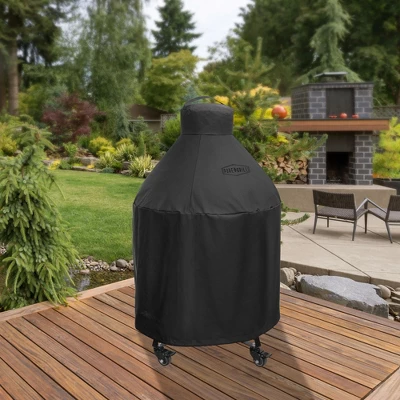 Pure Grill 22-Inch Ceramic Grill Cover For All Large Kamado Charcoal BBQ Grill Brands, Universal Fit Cover - 31" Dia X 40" H - Image 4