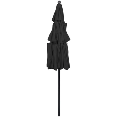 Northlight 9.75ft Outdoor Patio Market Umbrella With Hand Crank And Tilt, Black - Image 3
