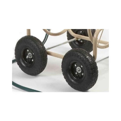 Liberty Garden 4 Wheel Pneumatic Tire Steel Frame Water Hose Reel Cart (2 Pack) - Image 4