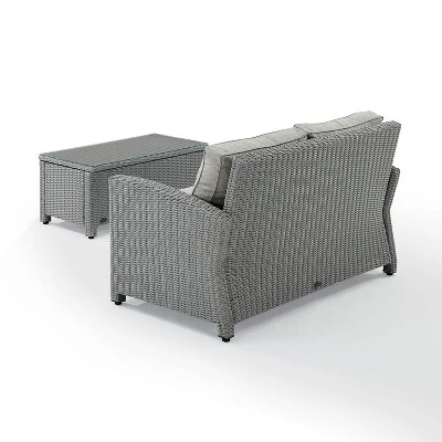 Bradenton Outdoor Wicker Sofa & Coffee Table Set - Crosley - Image 2