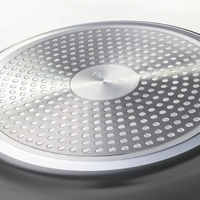 3qt Nonstick Hard Anodized Aluminum Sauce Pan With Lid Dark Gray - Figmint™ - Image 4