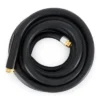Apache 98108802 25 Foot Industrial Rubber Garden Water Hose With Heavy Duty MGHT X FGHT Brass Fittings And 1 Bend Restrictor, Black