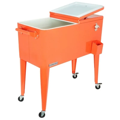 80qt Portable Rolling Patio Cooler - Permasteel - Image 3