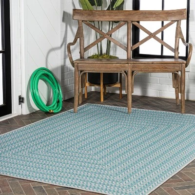 Chevron Modern Concentric Squares Indoor/Outdoor Area Rug - JONATHAN Y - Image 5