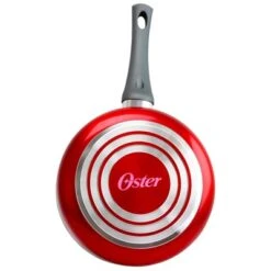 Oster® Oster Herscher 2.5 Quart Aluminum Sauce Pan With Tempered Glass Lid In Red