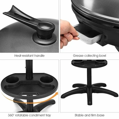 Costway Electric BBQ Grill 1350W Non-stick 4 Temperature Setting Outdoor Garden Camping - Image 7