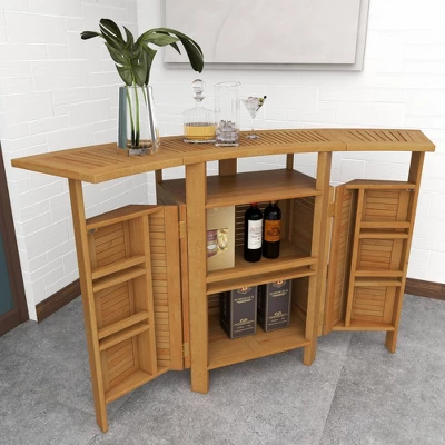 Patio Bar Table Teak - Olivia & May - Image 10