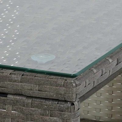 Sunnydaze Decor Sunnydaze Outdoor Longford Patio Sectional Sofa Conversation Set With Cushions And Table - Stone Gray - 3pc - Image 5