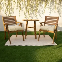 2pc Canvas Tufted Outdoor Bench Cushion Set - Sorra Home