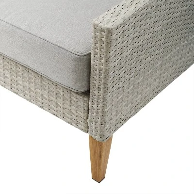 Capella 5pc Outdoor Wicker Sofa Set - Gray - Crosley - Image 9