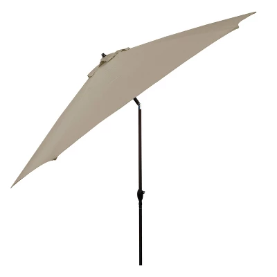 11' X 11' Aluminum Market Polyester Umbrella With Crank Lift Beige - Astella - Image 2