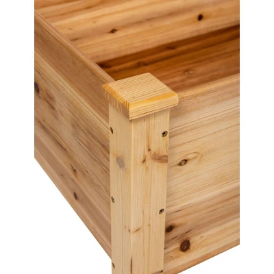 Gardener's Supply Company | Standing Wood Raised Garden Bed Kit 2.5ftx 4ft | Outdoor For Vegetables, Flowers, Herbs | Deck, Patio Or Garden - Brown - Image 3