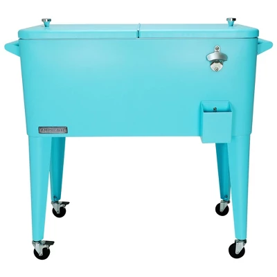 80qt Portable Rolling Patio Cooler - Permasteel - Image 18