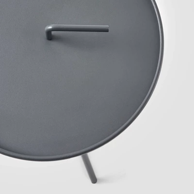 Vida Modern Patio Side Table Gray - Christopher Knight Home - Image 3