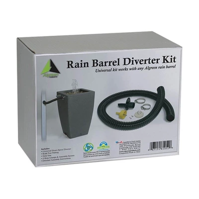 Algreen Gutter Downspout Diverter Kit + 50-Gallon Rain Water Collection Barrel - Image 3