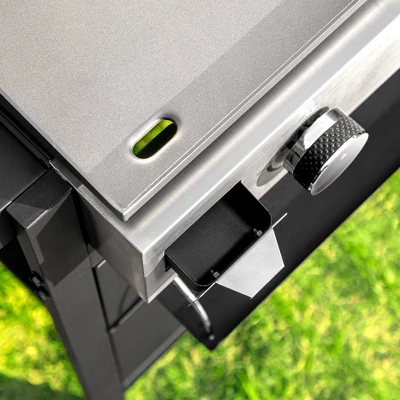 Captiva Designs GR20 3-Burner Portable Propane Gas Griddle With Cart And Lid - Black - Image 3