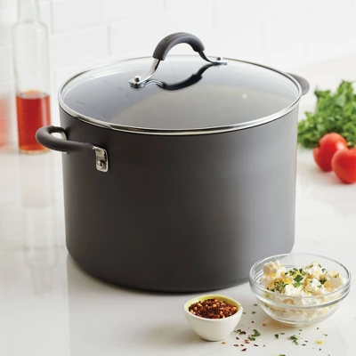 Circulon Radiance 10qt Hard Anodized Nonstick Wide Stockpot Gray - Image 3