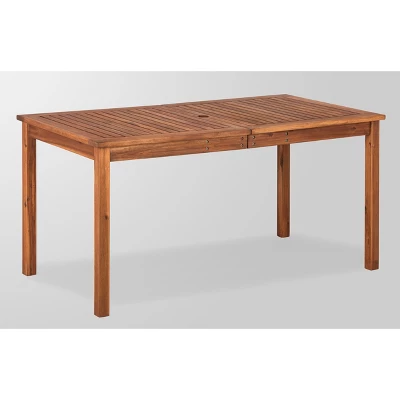 3pc Acacia Wood X Design Outdoor Patio Dining Set - Brown - Saracina Home - Image 3