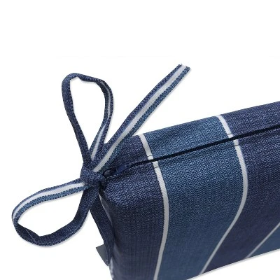 Wickenburg 2-Piece Squared Edge Seat Cushion Set - Blue - Pillow Perfect - Image 2