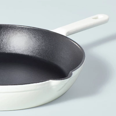 12" Enameled Cast Iron Skillet Sour Cream - Hearth & Handâ„¢ With Magnolia - Image 2