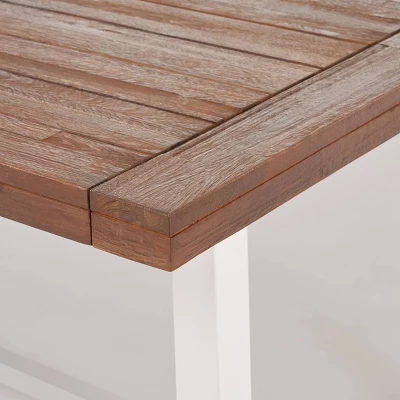 Espanola 9pc Wood And Wicker Dining Set Dark Brown/Multibrown - Christopher Knight Home - Image 4