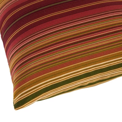 Set Of 2 Outdoor Lumbar Throw Pillows Kinnabari Stripe - Kensington Garden - Image 2