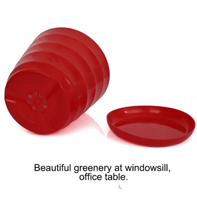 Unique Bargains Plastic Round Shape Home Garden Office Plant Planter Flower Pot 1 Pc - Image 2