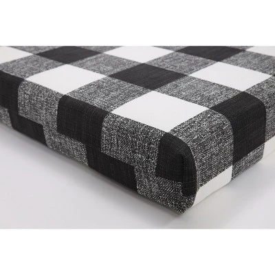 2pk Anderson Squared Corners Outdoor Seat Cushions Black - Pillow Perfect