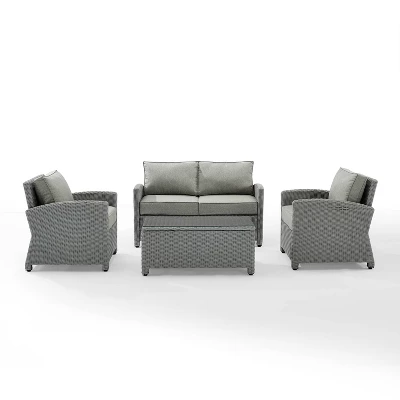 Bradenton 4pc Outdoor Wicker Conversation Set - Crosley - Image 19