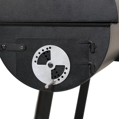 Captiva Designs E02GR006 Offset Charcoal Smoker - Black - Image 4