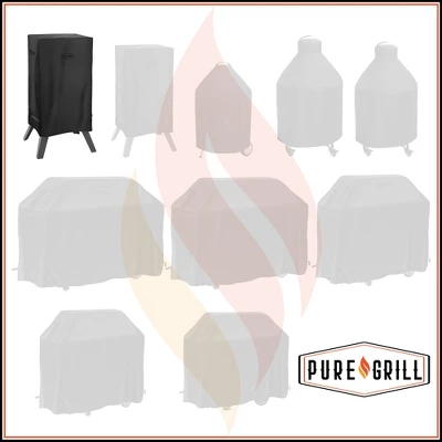Pure Grill 40-inch Smoker BBQ Grill Cover For Electric Vertical Smokers, Universal Fit Cover - 24" X 17" X 38" - Image 6