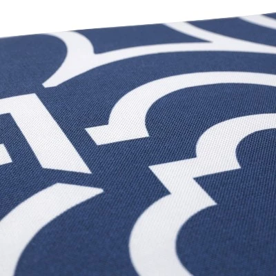 Outdoor 2pc Carmody Squared Corners Seat Cushions Navy - Pillow Perfect - Image 3