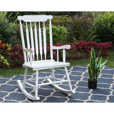 Outdoor Poplar Wood Rocking Chair - Captiva Designs - Image 9