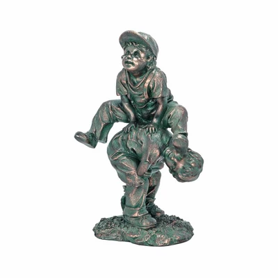 Design Toscano Leap Froggin Playing Boys Garden Statue - Image 2