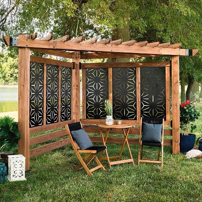 NewTown Decorative Outdoor Privacy Screen Panels, Metal Laser Cut Privacy Screen Decorative Patio Metal Fence For Outdoor Indoor Decor-The Pop Home - Image 6