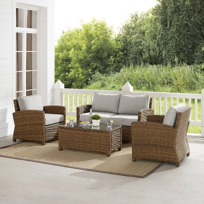 Bradenton 4pc Outdoor Wicker Conversation Set - Crosley - Image 17
