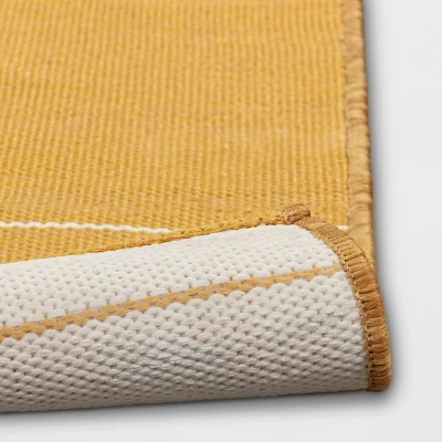 5' X 7' Outdoor Rug Broken Stripe Mustard - Project 62™ - Image 3