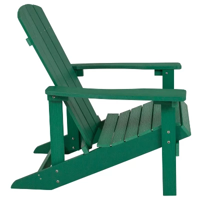 Flash Furniture Charlestown Commercial All-Weather Poly Resin Wood Adirondack Chair - Image 5