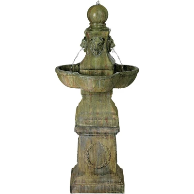John Timberland Tuscan Garden Pedestal Rustic Bubbler Outdoor Floor Water Fountain 54" For Yard Garden Patio Home Deck Porch House Exterior Balcony - Image 3